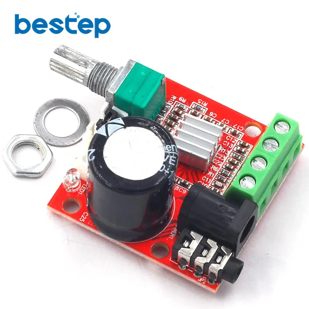 12 В Mini Hi Fi PAM8610 плата аудио стереоусилителя 2X10W двухканальный D класс (высокая