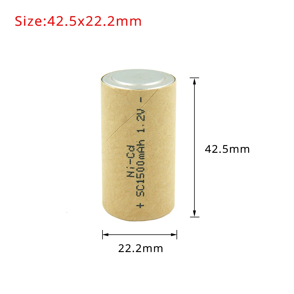 NiCd NI-CD SC 1,2 v аккумуляторные батареи 1500mah Электроинструмент батареи скорость разряда 10C-15C