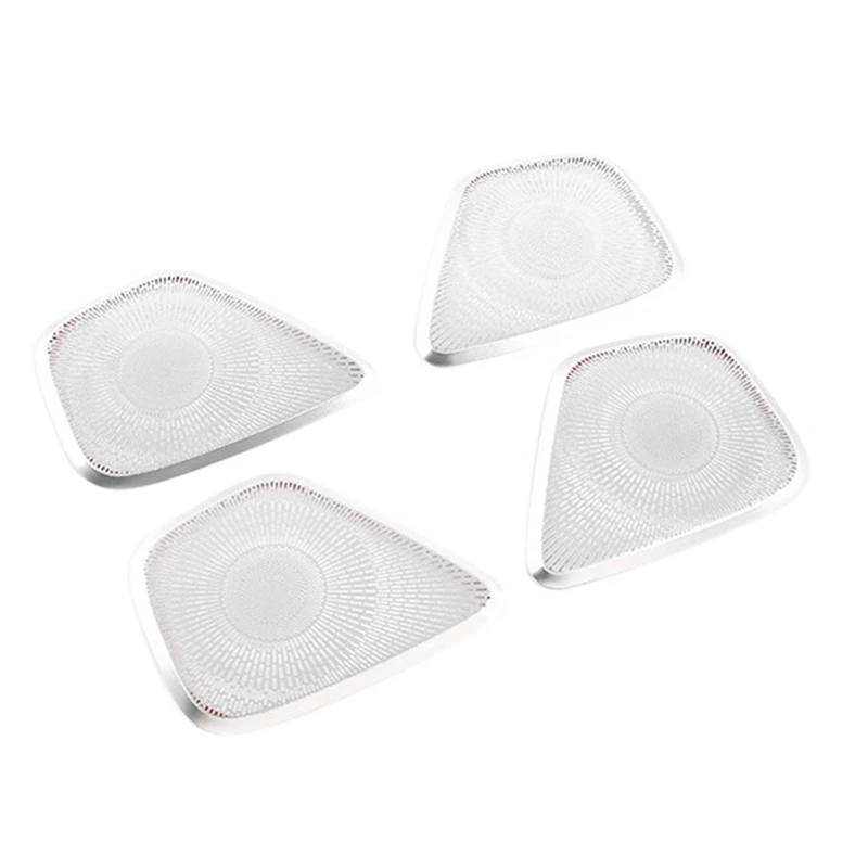 

4Pcs Car Aluminum Door Audio Speaker Tweeters Cover Trim for Mercedes Benz GLA Class H247 2020-2021