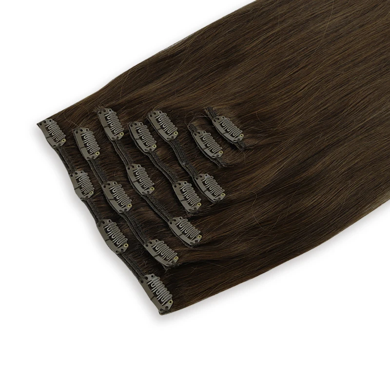 

Clip In Hair Extensions Human Hair Natural Black to Light Brown Honey Blonde Ombre Straight Remy Hair Extensions 7pcs/set 120g