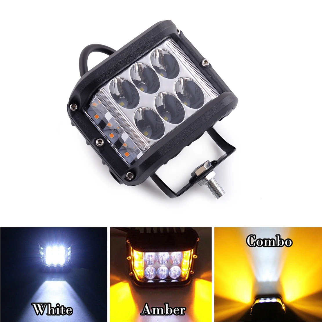 

2 Sets Aluminium Alloy 10-30V DC 60W 6000K LED Shooter Lamp Cube Work Side Bar Fog Light for Car Truck SUV ATV 4"