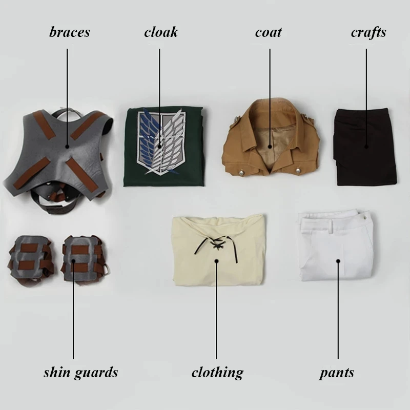 Костюм для косплея Эрена джейгера из аниме атака на Титанов | Тематическая одежда