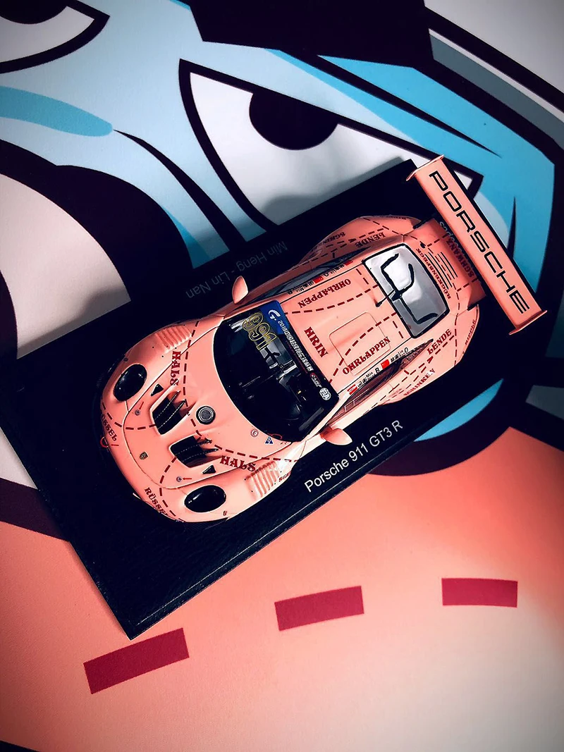 Ограниченная партия 1/43 супер автомобиль 911 RSR розовая свинья модель Le Mans домашний
