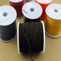 50 meters elastic stretch round beading cord braided string macrame rattail rope 0 8mm jewelry bracelet making