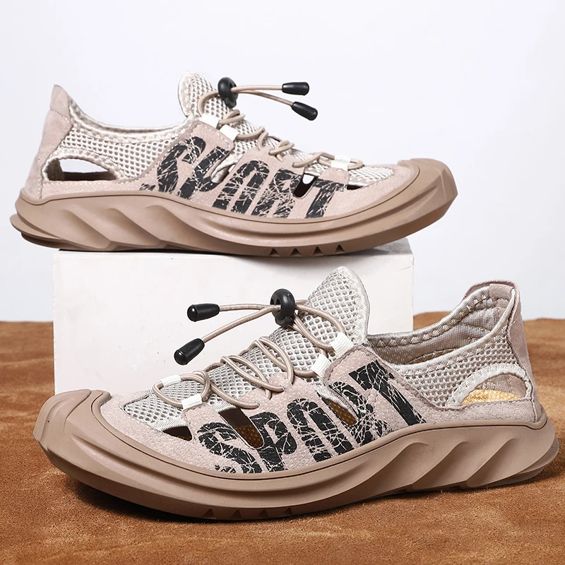 

Мужские сандалии для походов, дышащие сетчатые сандалии с дышащей сеткой и перфорацией, 39 цветов, лето 2020