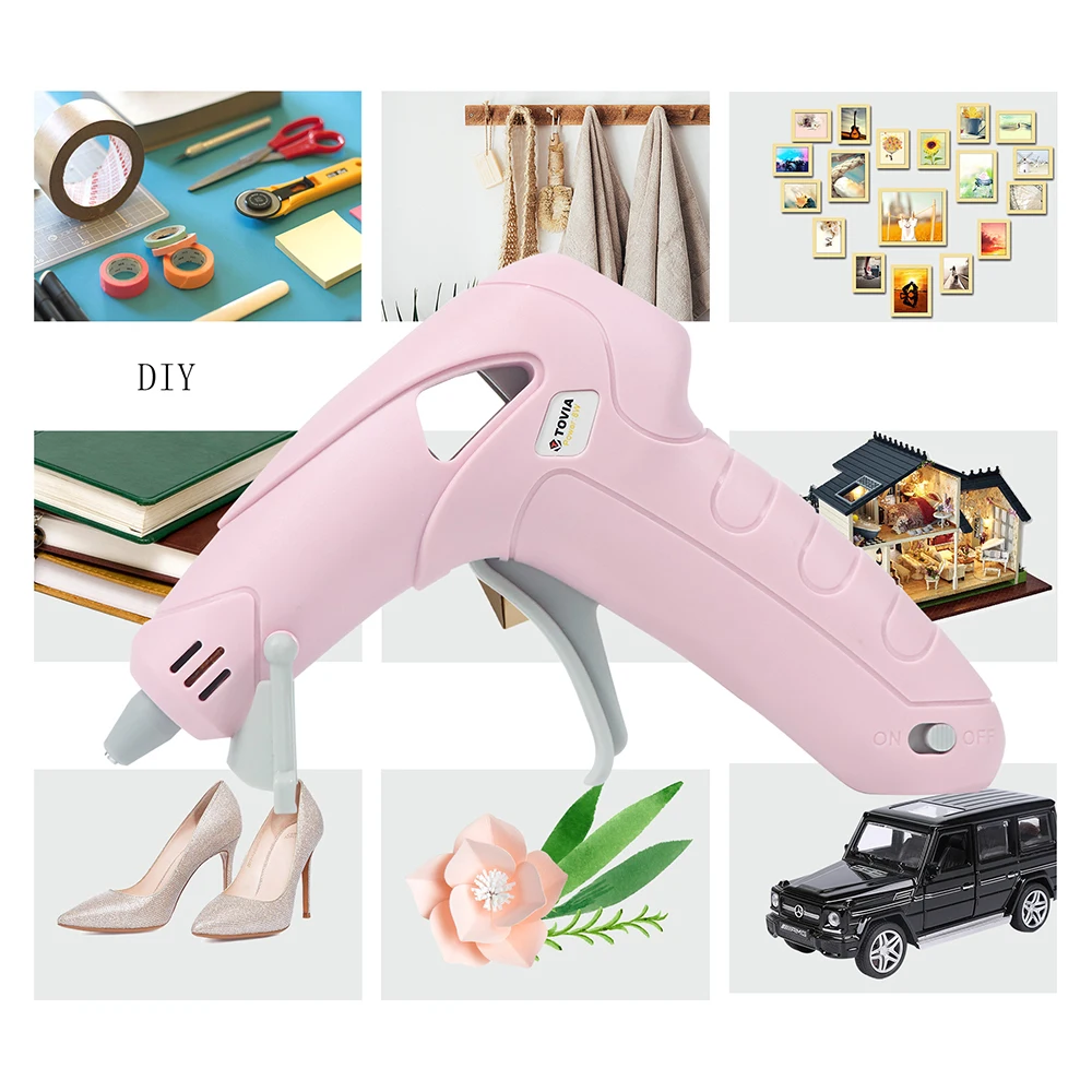 Беспроводной литий ионный термоклеевой пистолет TOVIA перезаряжаемый литиевый