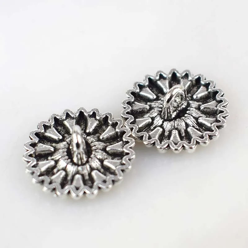 50 шт. цветочный узор в стиле ретро Цинковый цвет мужские костюмы пальто пуговицы