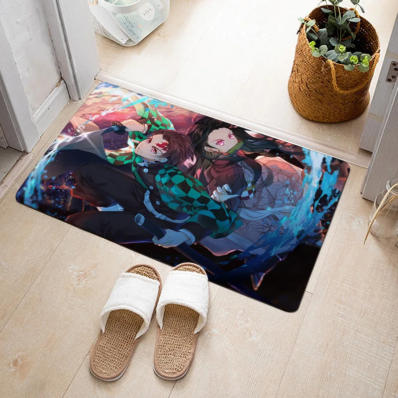 Коврик напольный с дьявольским лезвием мультяшный домашний нескользящий для