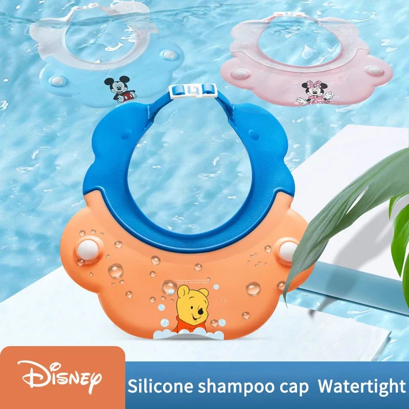 

Disney Cartoon Babies Shower Cap Adjustable Multifunction Hair Wash Comfortable Waterproof Shower Bathing Shower Caps for Babies