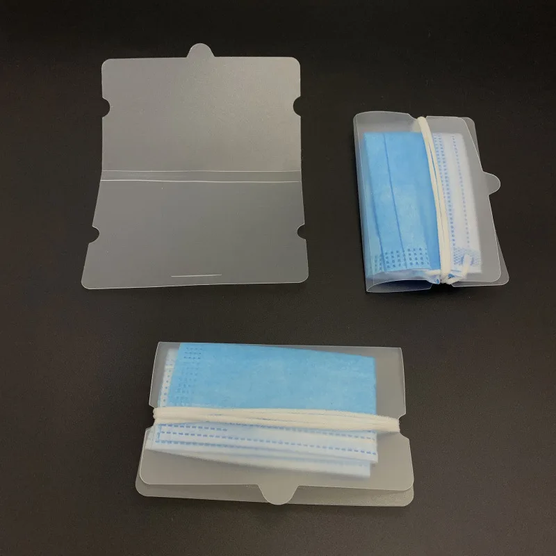 Портативный многоразовый держатель для маски небольшой прозрачный пластиковый