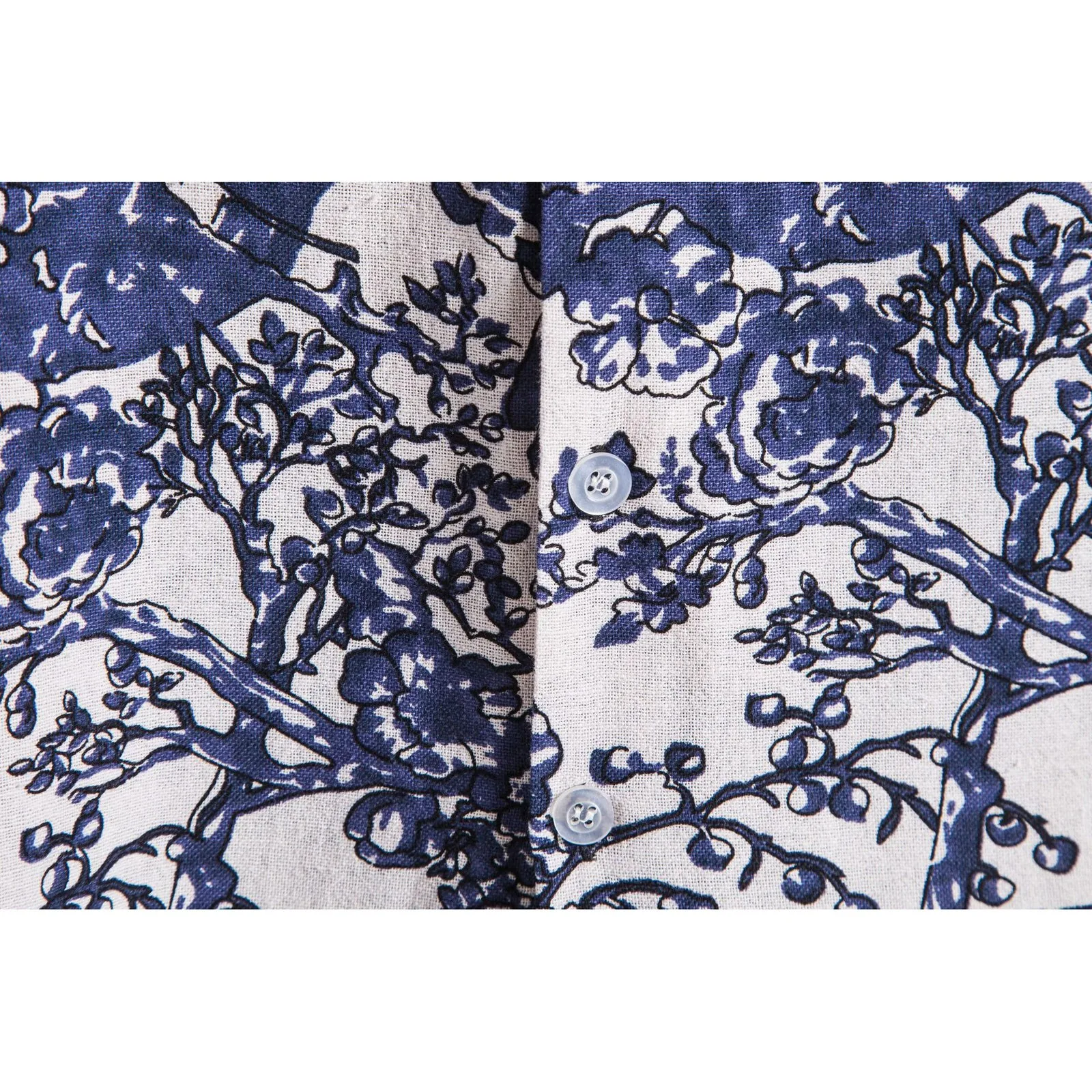 

Vintage Hawaiian Shirt For Men Short Sleeve Print Linen Top Blouse Button Up Shirts Down-collar Lapel Shirts Dropshipping