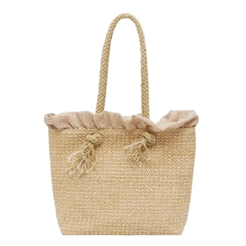 

Fashion Women Summer Rattan Bags Square Straw Bag Handmade Woven Beach Crossbody Bags Casual Ethnic Style Female Handbags