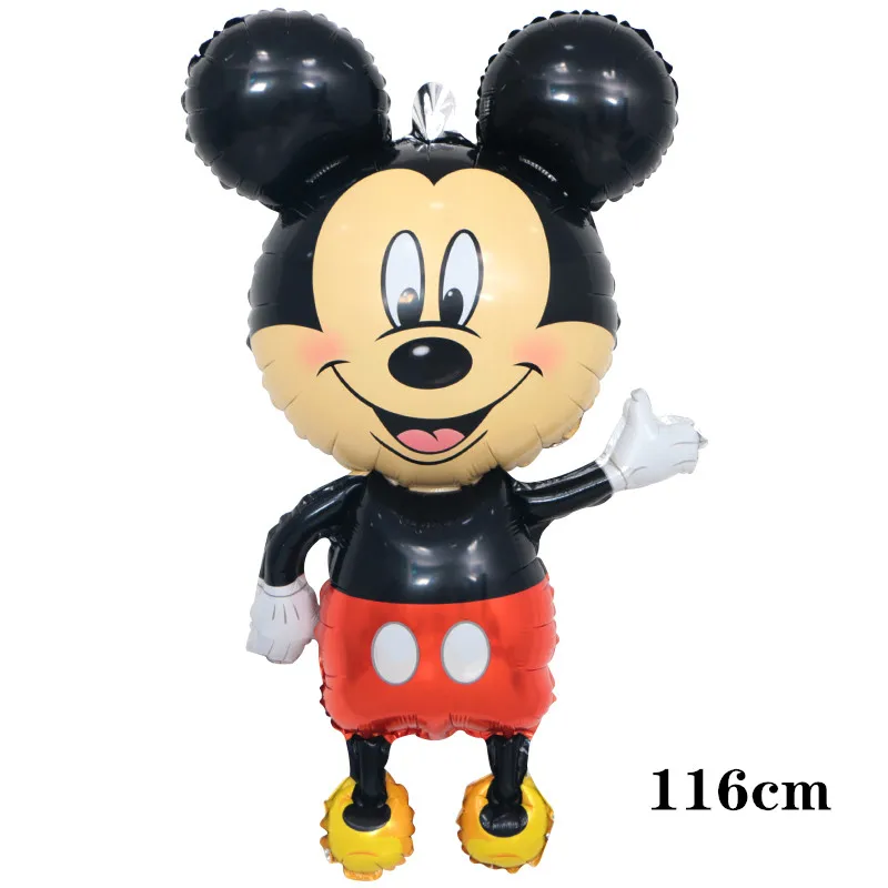 116cm Mickey 1 шт. 116*64 см большая подставка Микки и Минни Маус Фольга воздушные шары, Классические игрушки надувной воздушный шар с гелием на день рождения воздушные шары вечерние поставки - Цвет: 116cm Mickey
