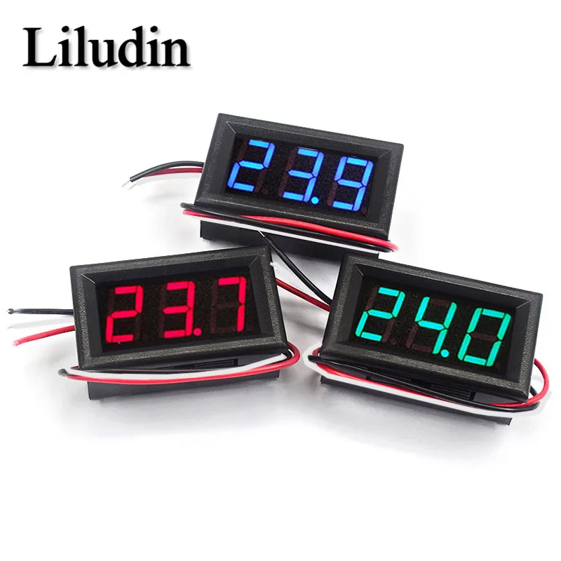 Цифровой вольтметр 3 провода постоянный ток 0-30 в цифровой Измеритель Панели