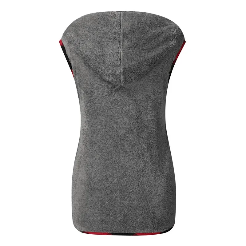 Модный женский шерстяной жилет из искусственного меха зимний теплый короткий