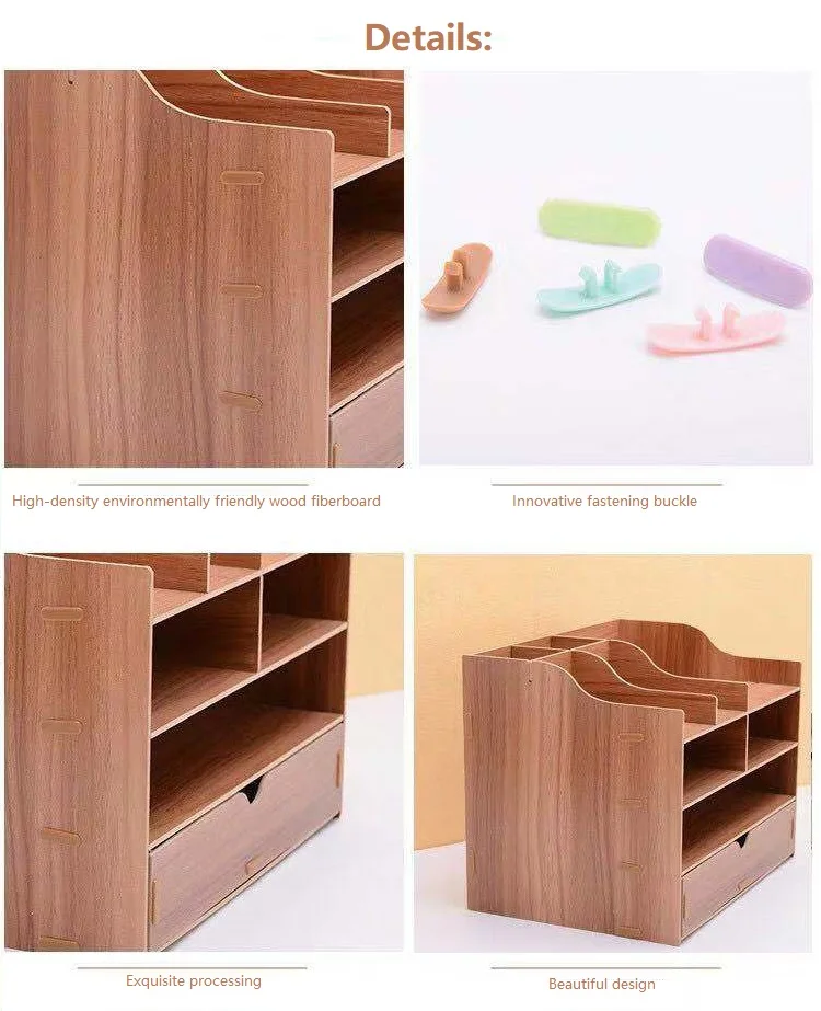 4 ярусный деревянный Настольный держатель для документов А4 стойка файлов с