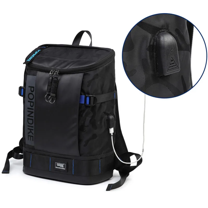 Высококачественный Оксфордский USB рюкзак для ноутбука мужчин школьный