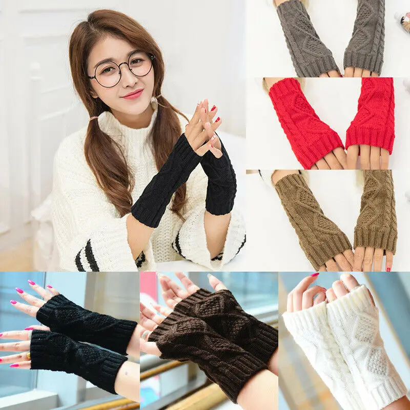 Высокое качество Для женщин перчатки Стильный ручной теплые зимние рука крючком