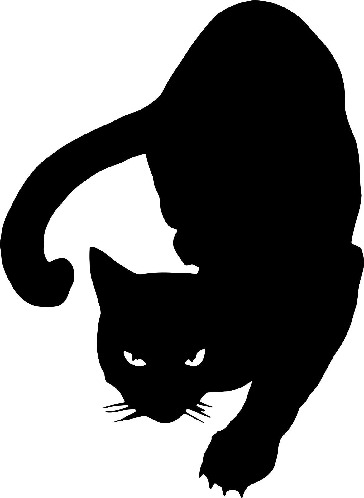 Виниловая наклейка на окно автомобиля с изображением черного кота котенка для