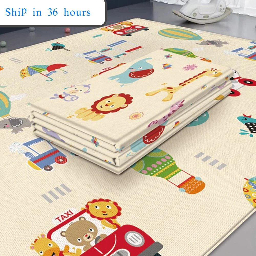 Non-Toxic Foldable Baby Play Mat Educational Children's Carpet in the Nursery Climbing Pad Kids Rug Activitys Games Toys 180*100
