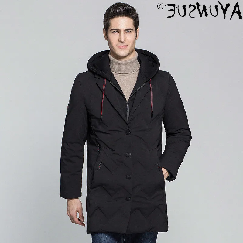 

Clothing 2021 Men's Down Jacket Men Winter Coat Hooded Parkas Mens Jackets Thick Clothes Puffer Coats Plumones LXR642