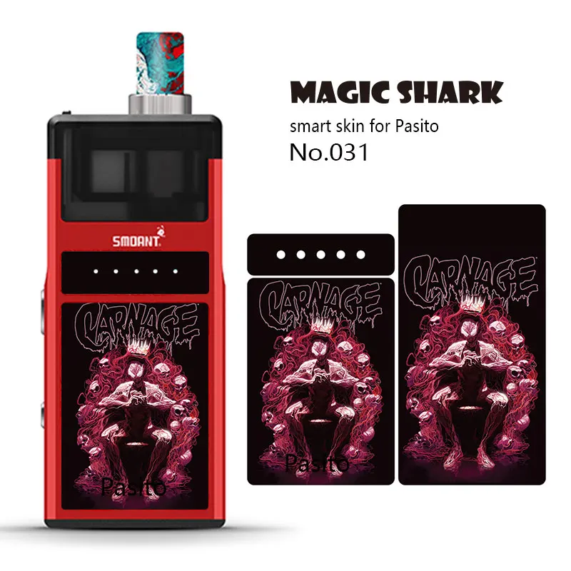 Magic Shark ПВХ 2.5D мотоцикл яд зомби Супер Марио Череп стильный футляр для вейпа