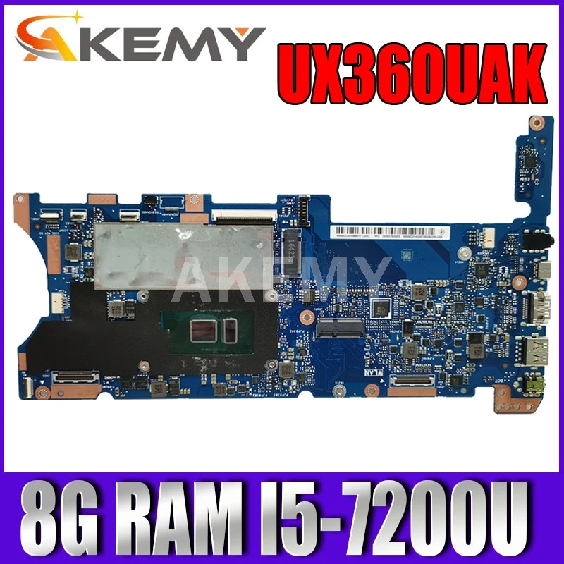 

Akemy Laptop Motherboard For Asus UX360UAK UX360UA UX360U Mainboard 90NB0C00-R00050 8G/I5-7200U