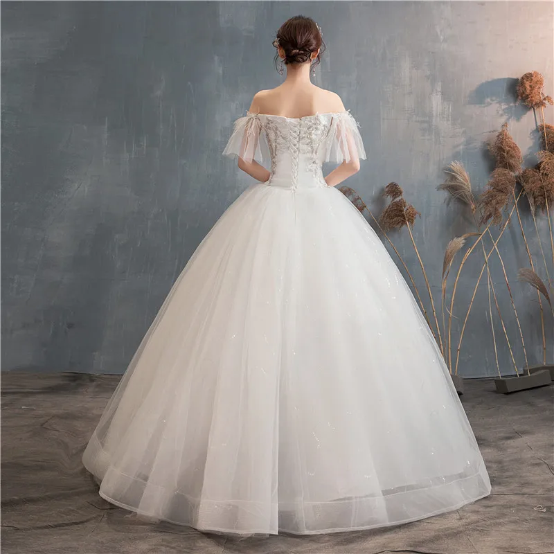 Новое Элегантное свадебное платье с вырезом лодочкой перьями и бисером вышивкой