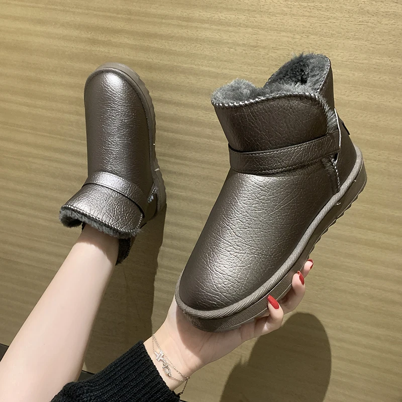 

Womens Comfortable Warm High Quality Snow Boots Couple Non-slip Waterproof Cortex Boots Plus Size 43 44 Winter Snow Boots Woman