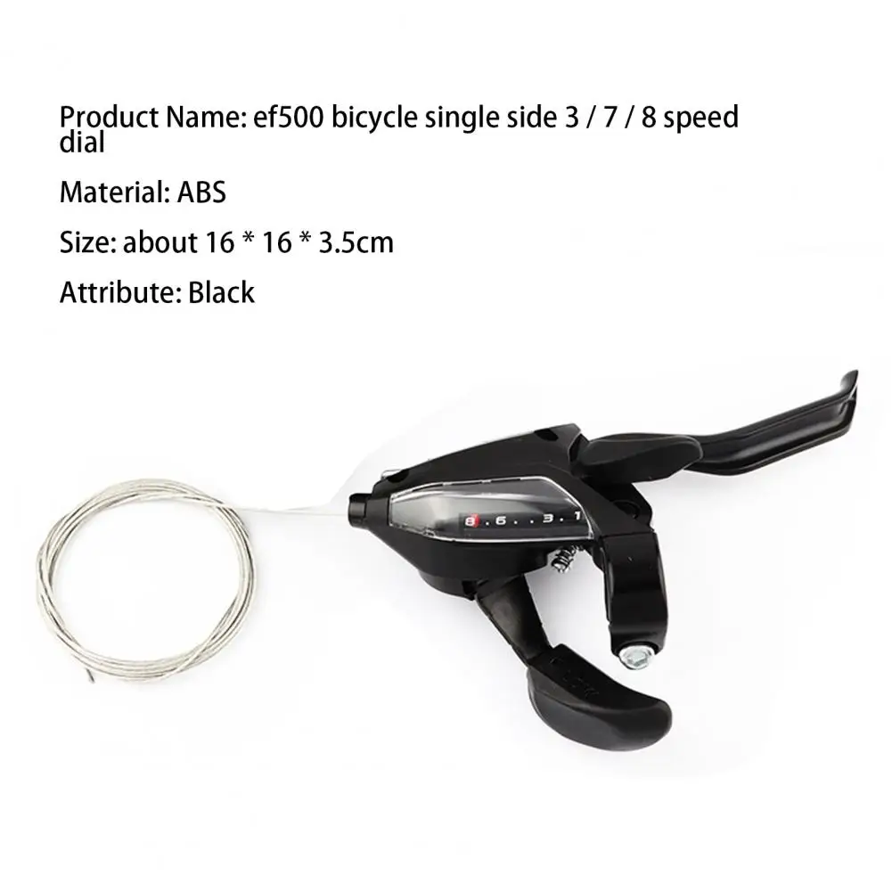 

Practical EF500 Trigger Shifter Single 3/7/8 Left Speed Corrosion Resistant ABS Sensitive Derailleur Bike Brake for MTB