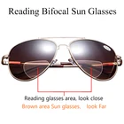 Титановые бифокальные Солнцезащитные очки для чтения с эффектом памяти, модные уличные очки унисекс с защитой от сисветильник, солнцезащитные спортивные очки для дальнозоркости 1,5