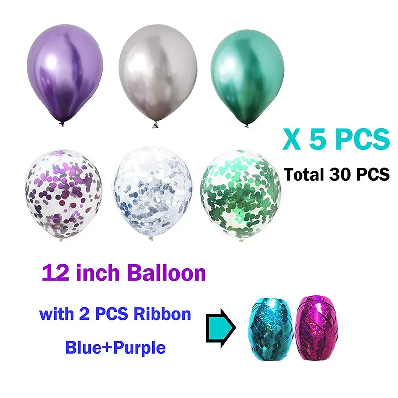 20 шт./лот 12 дюймов латексные шары и цветные Конфетти День Рождения украшения микс