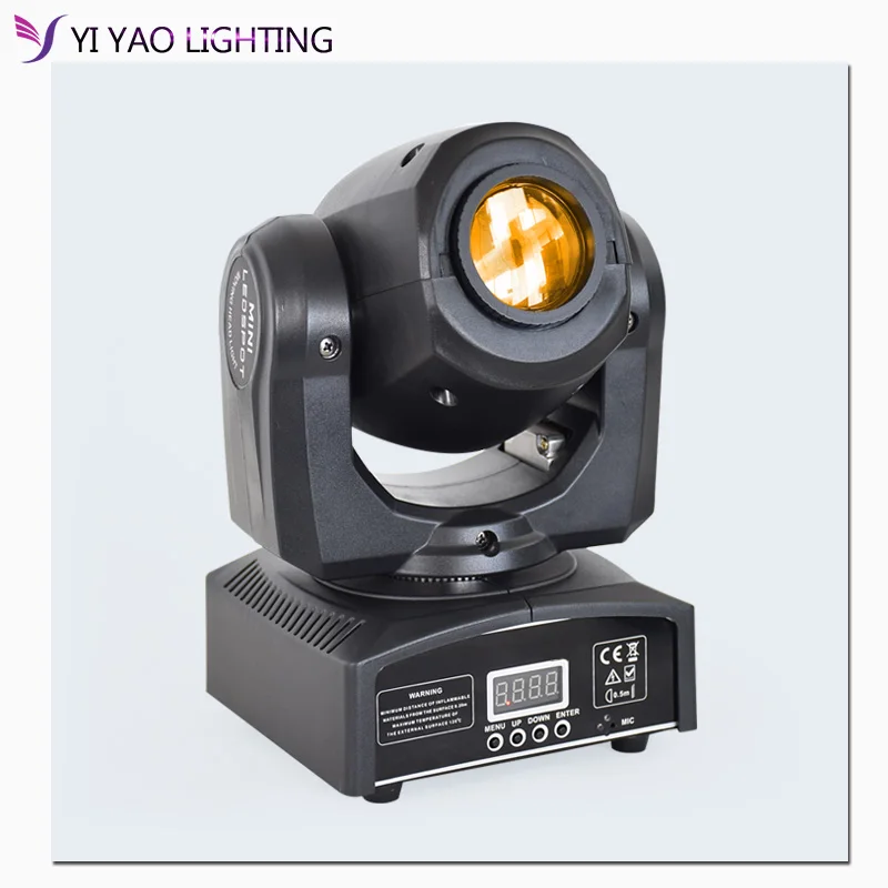 Мини moving head Супер Светодиодный точечный светильник 10 Вт с 8 gobo и цветными DMX 512