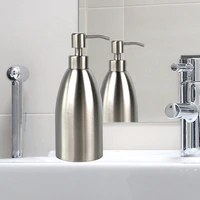 high quality 500ml stainless steel polished soap dispenser press type liquid lotion bottle shampoo container bathroom hardware
