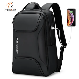Роу 15,6 дюймовый ноутбук рюкзак анти-вор Водонепроницаемый мужская сумка зарядка через USB Повседневное Бизнес Путешествия Рюкзак Для мужчин высокое Ёмкость
