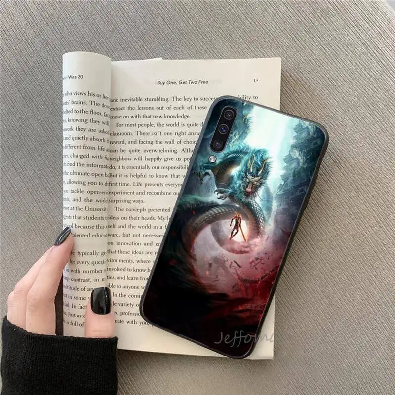 

anime Chinese Dragon Phone Cases For Samsung galaxy S note 7 8 9 10 20 fe edge A 6 10 20 30 50 51 70 lite plus Soft Silicone
