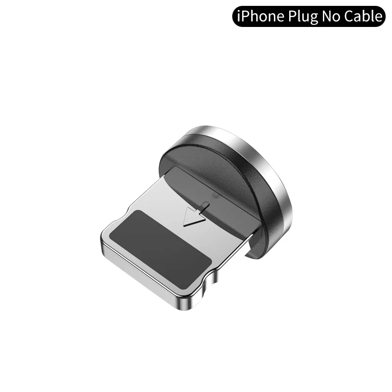 IOS plug NO cable YKZ Магнитный кабель Micro USB кабель для iPhone samsung type C Магнитный зарядный USB кабель Micro USB C Магнитный телефонный кабель освещение - Цвет: IOS plug NO cable
