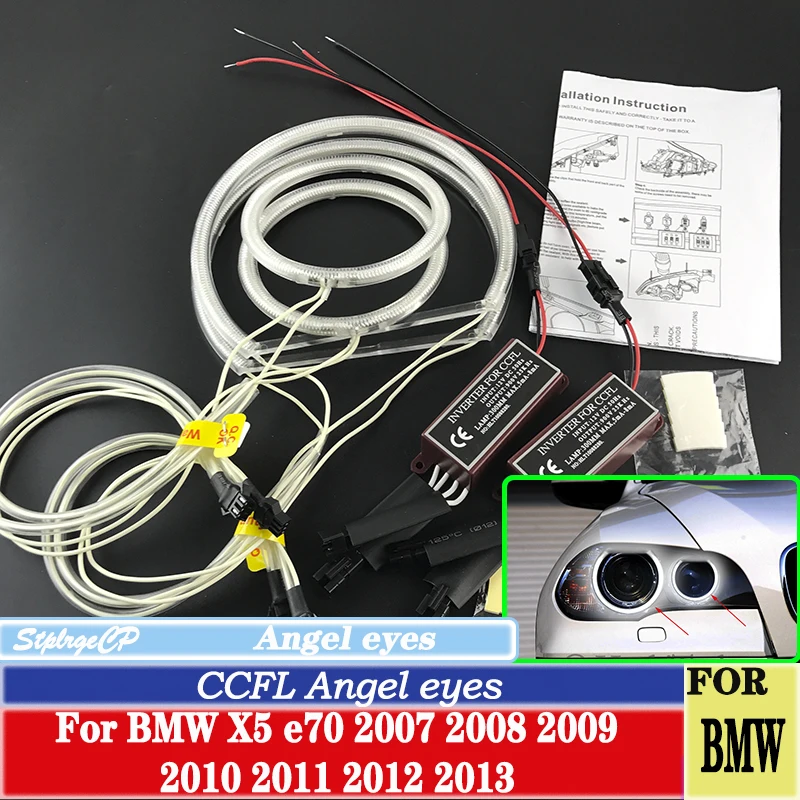

Высокое качество яркий белый Холодный свет Автомобильные Аксессуары DRL CCFL глаза ангела для BMW X5 e70 2007 2008 2009 2010 2011 2012 2013