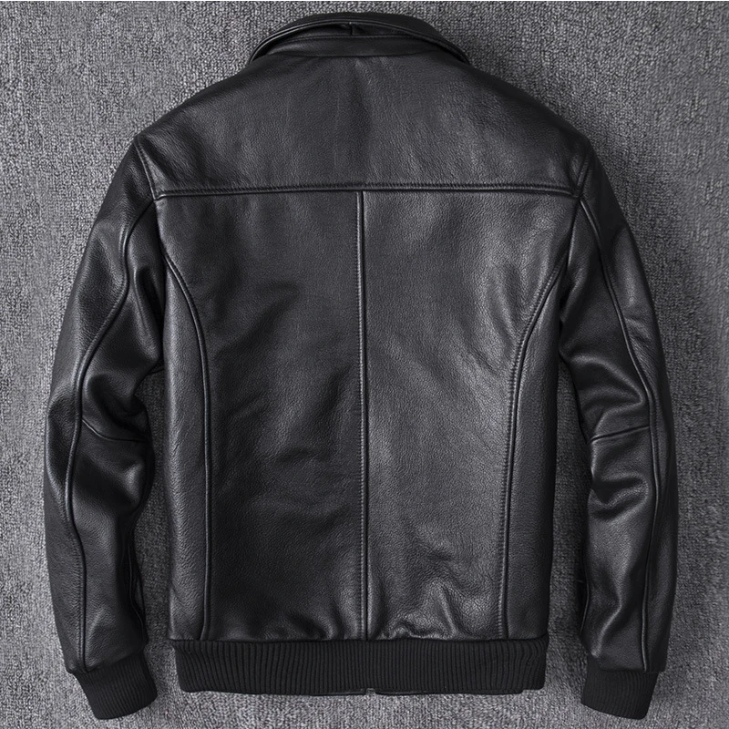 Мужская авиаторская куртка-бомбер модная мотоциклетная куртка из натуральной