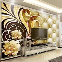 custom 3d photo wallpaper european style soft bag diamond jewelry flower luxury living room tv background papier peint mural