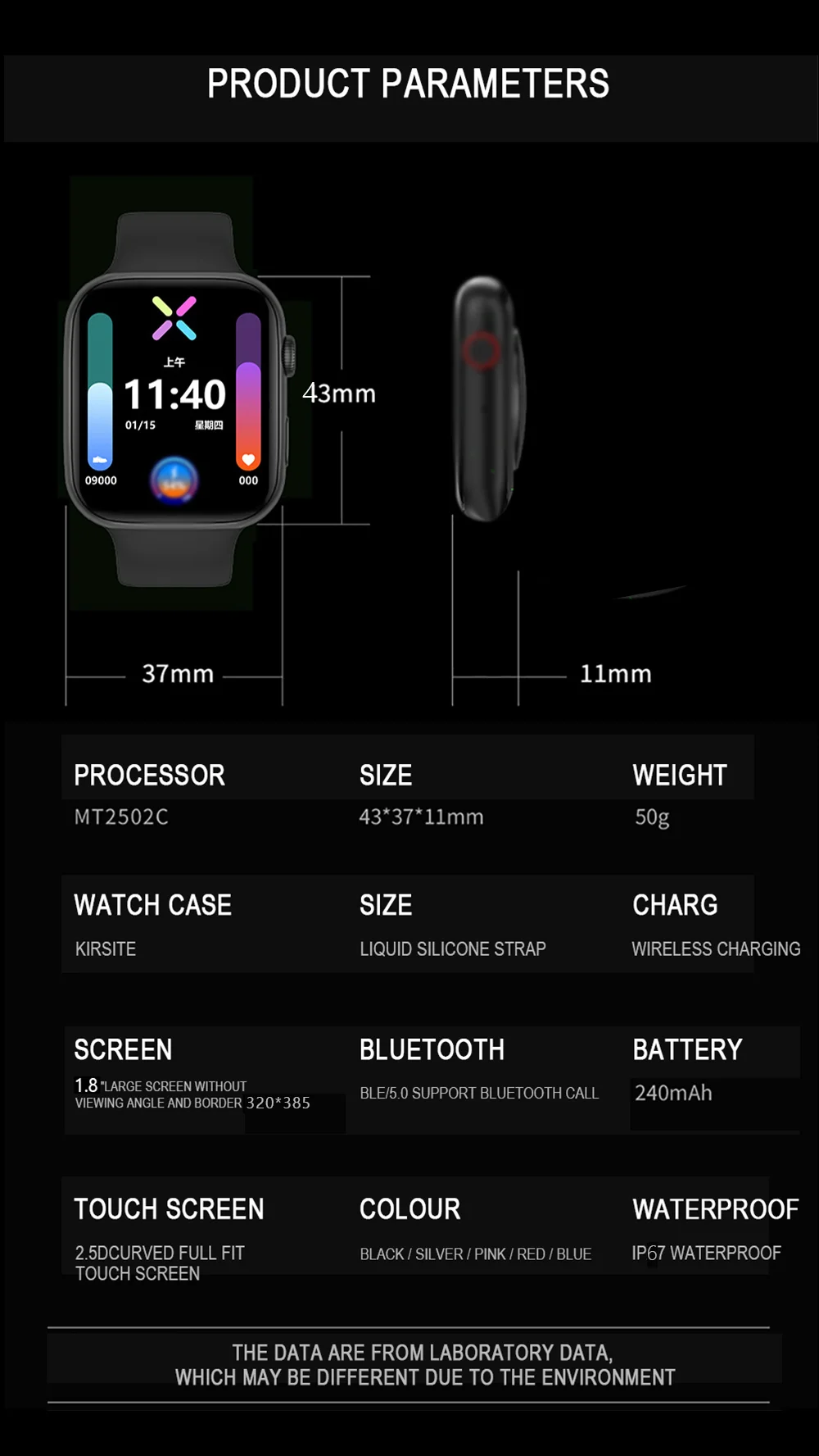 

IWO Series 6 Smart Watch for men Fitness Tracker Heart Rate music player watches for women for Android IOS smartwatch PK iwo 13