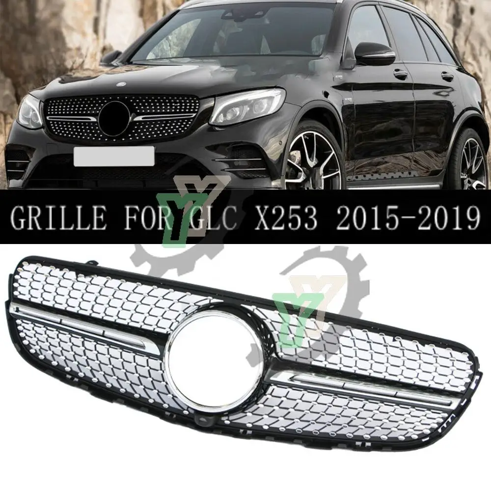 

Передняя решетка бампера diamond style подходит для Mercedes-Benz GLC class W253 X253 GLC200 GLC250 GLC300 GLC450 GLC63 2015-2019