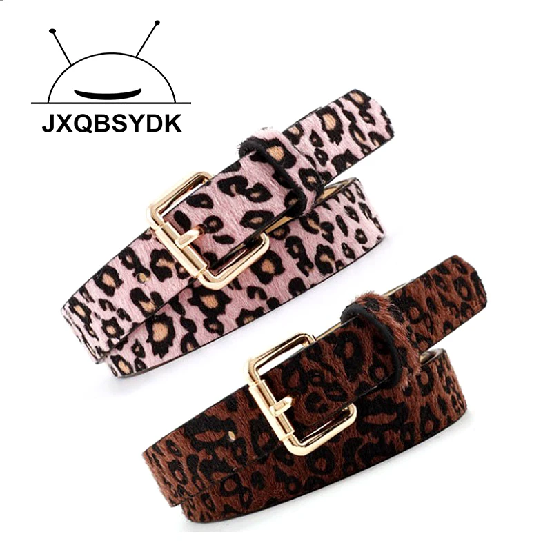 

JXQBSYDK Luxury Belts for Women Pin Buckle Fashion Leopard Designer Belts