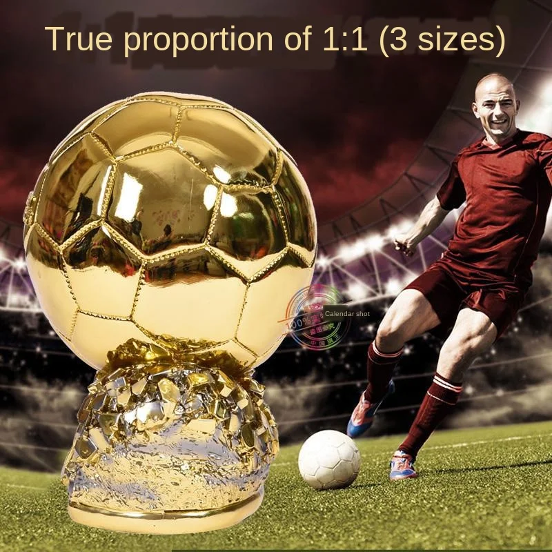 21cm Football Golden Ball Trophy Competition Champion Resin Player Souvenir Replica Handicraft Home Decoration Collection | Дом и сад