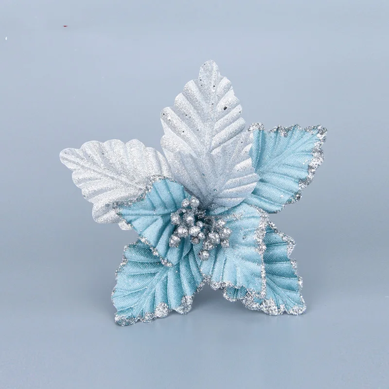 5 шт. Необычные черенки искусственный светильник синий цветок блеск Poinsettia