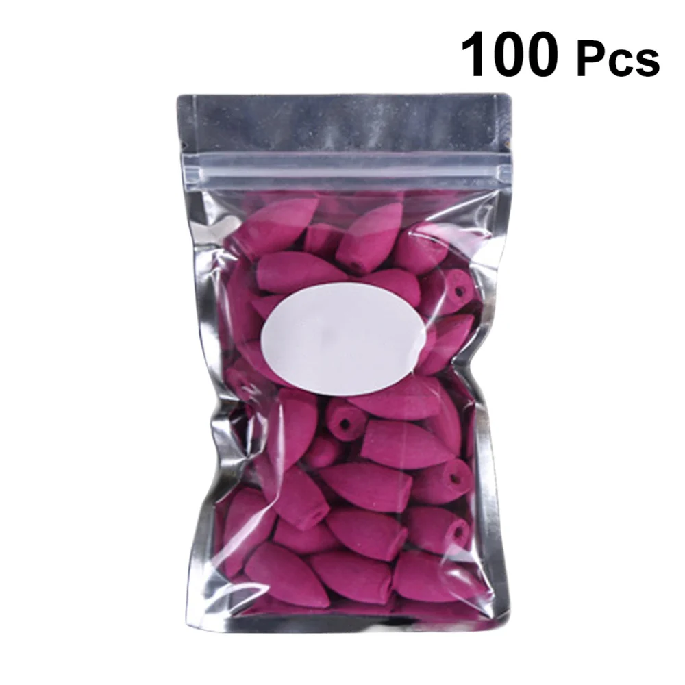 

100PCS Backflow Incense Cones Natural Aromatherapy Incense Cone Bag Packing Indoor Incense Practical Natural Fragrant Cones for