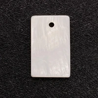 natural freshwater shell white rectangle pendant charm jewelry making diy necklace earring accessories 10pcspack