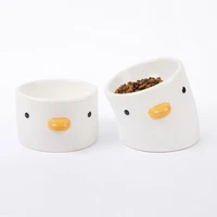 cute chick design ceramic pet cat dog bowl mw017 drinking bowls for small puppy dogs adult cats feeding food and water 200500ml