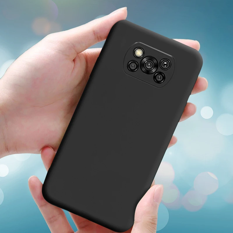 

New Original Liquid Silicone Soft Case For Xiaomi POCO X3 NFC M3 F2 Pro Full Coverage Camera Protection Shockproof Phone Cover