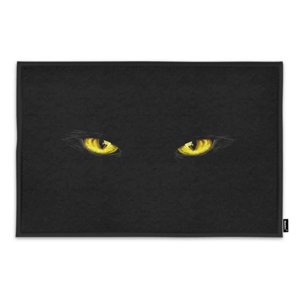 Дверной коврик черного цвета в стиле кошачий глаз Хэллоуин дизайн страшные